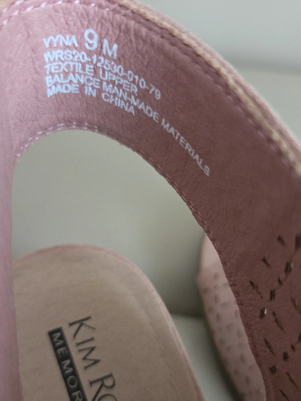Kim Rogers Pink Perforated Block Heel Slingback Sandals